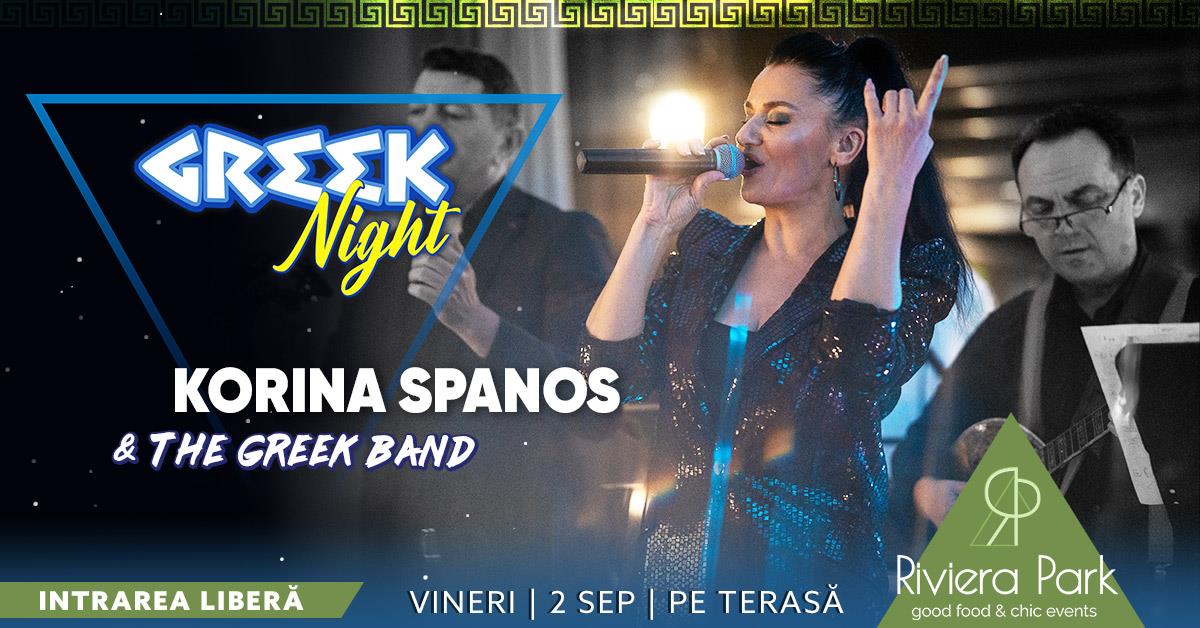 Concerte Korina Spanos & Band – Greek Night | #PeTerasÄƒ @RivieraPark, 1, riviera-park.ro